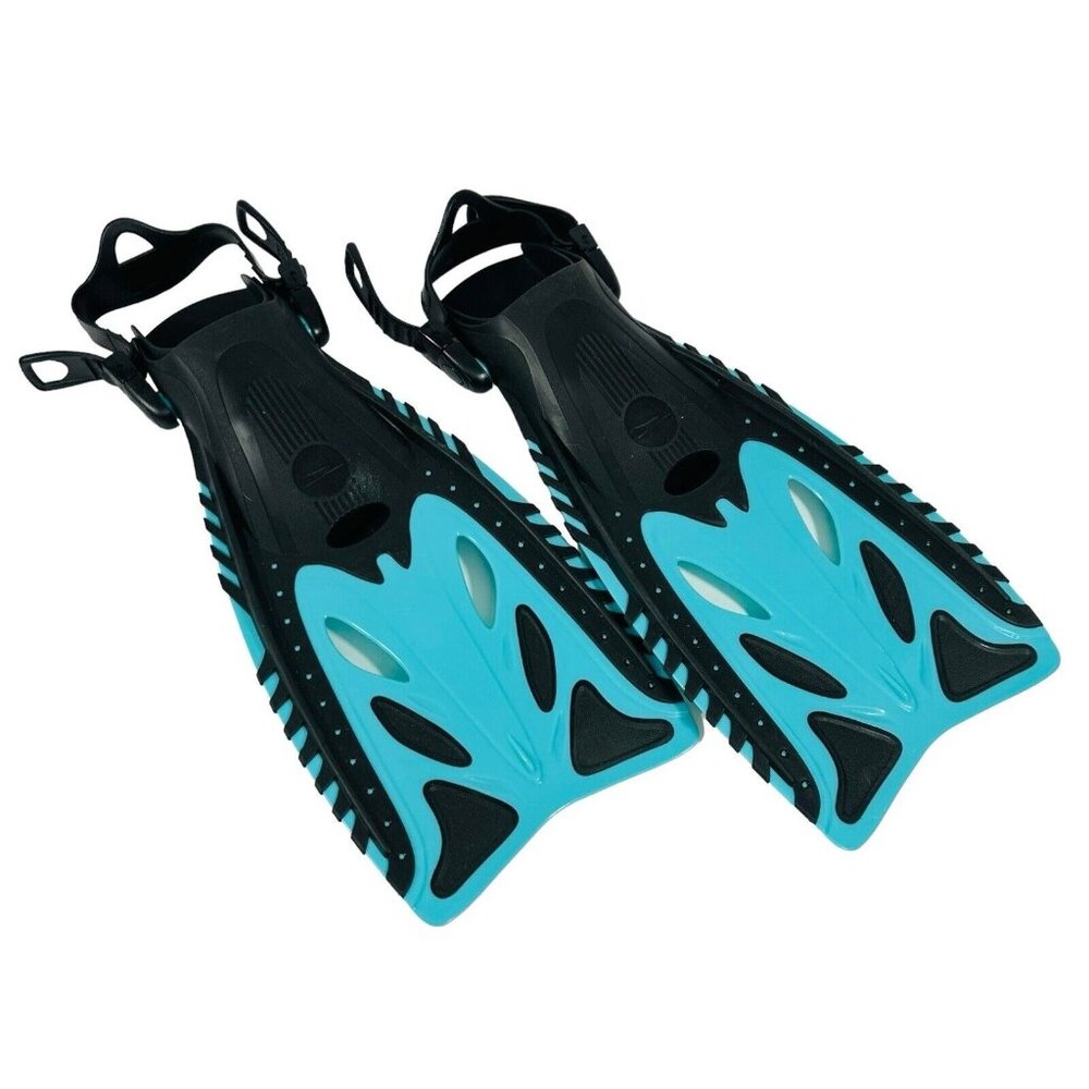 Crane Beach Snorkel Fins Blue Adult Size M-L 7.5 To 10 Includes 2 Fins Swim Fun